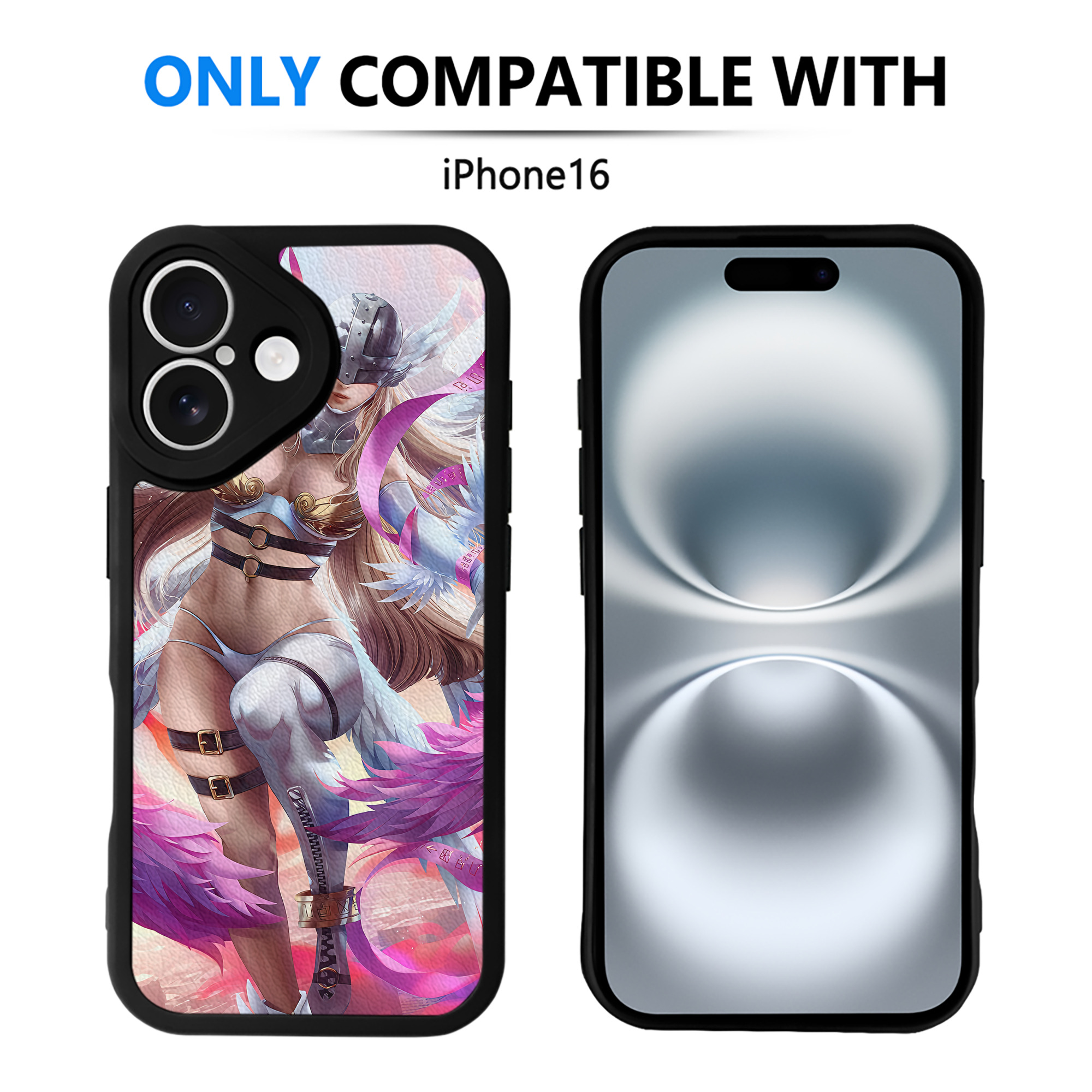 （画像用） Digimon デジタルモンスター/デジモン 【iPhone 16シリーズ対応】シリコンスマホケース（レザー調） 材質：シリコン